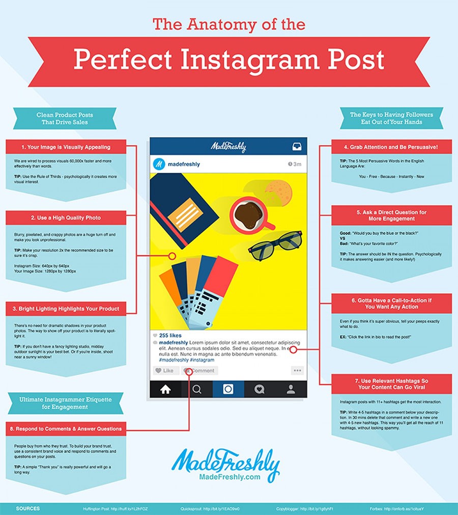 How to Succeed on Instagram: The Anatomy of a Perfect Post [INFOGRAPHIC]