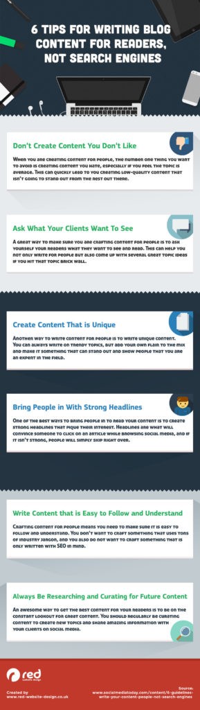 6 Tips for Writing Blog Content for Readers, Not Search Engines