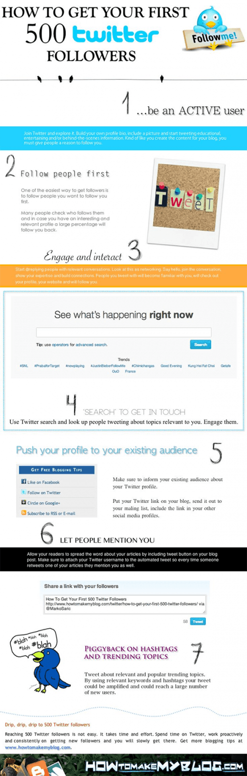 7 Steps to Build Your First 500 Twitter Followers
