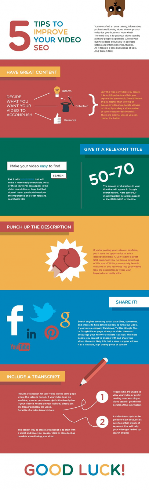 5 Tips to Improve Your Video SEO - Infographic