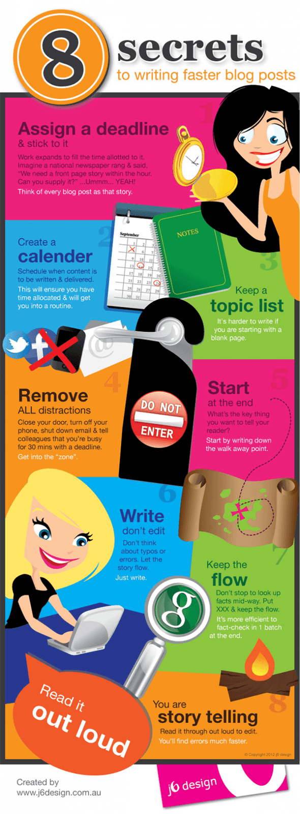 8 Secrets To Writing Blog Post - Infographic