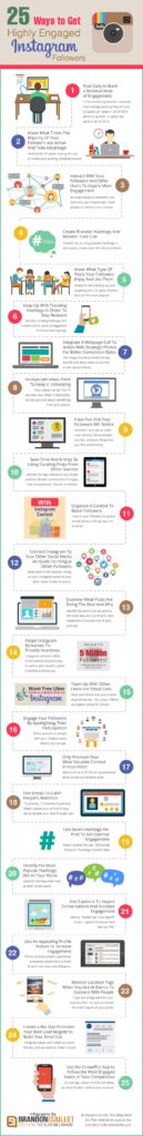 25 Ways To Get Instagram Followers - Infographic