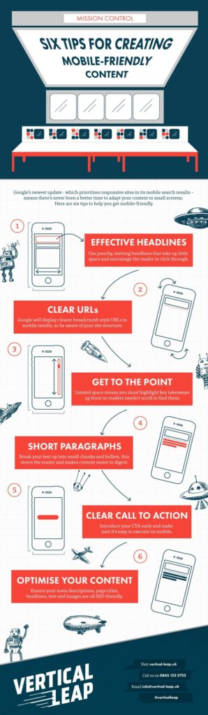 6 Tips For Creating Mobile Friendly Content - Infographic