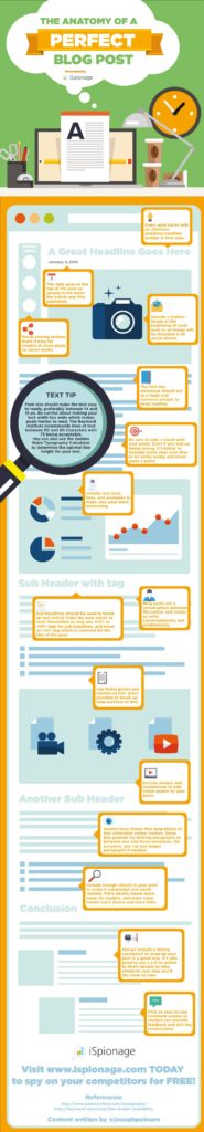 The Anatomy Of A Perfect Blog Post - Infographic