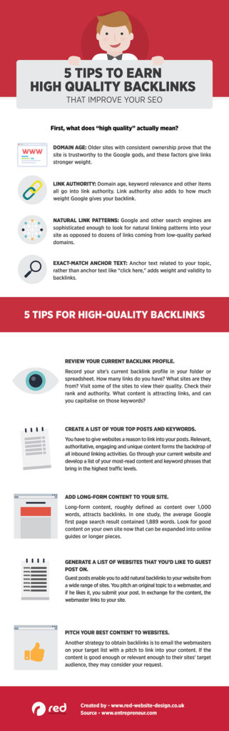 5 Tips to Earn High Quality Backlinks and Improve Your SEO