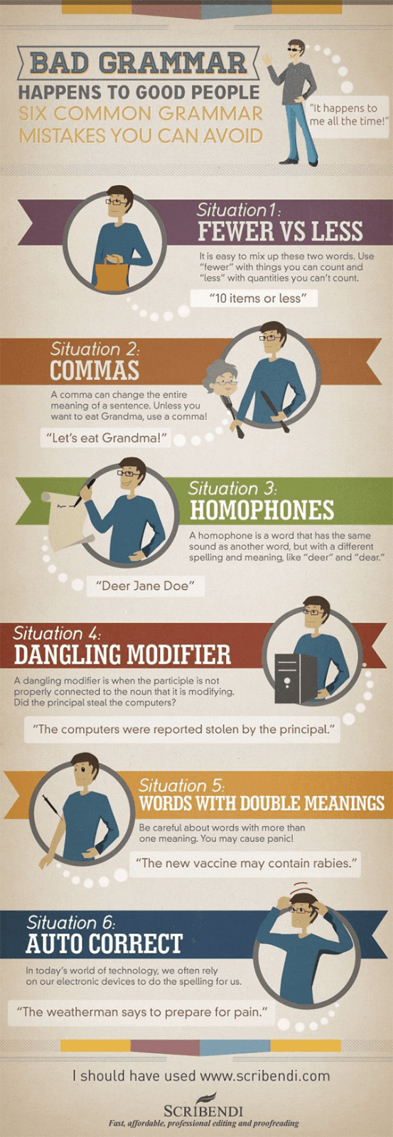 Bad Grammar: 6 Grammar Mistakes You can Avoid [Infographic]
