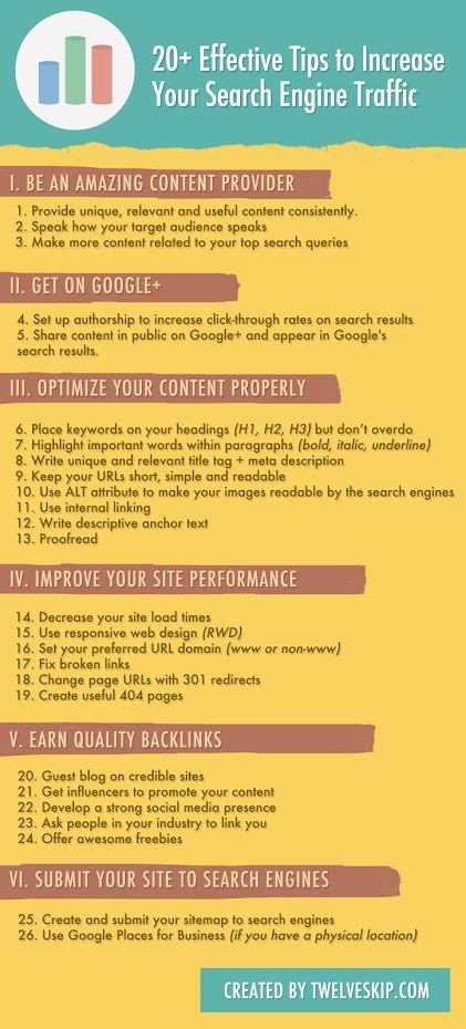 20+ Tips to Increase Your Search Engine Traffic