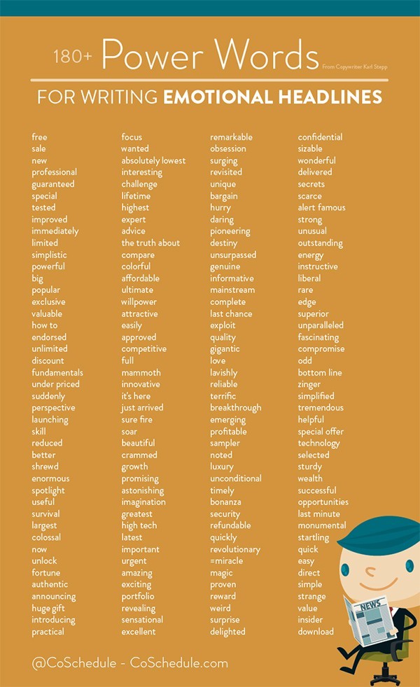 180 Power Words for Writing Emotional Headlines